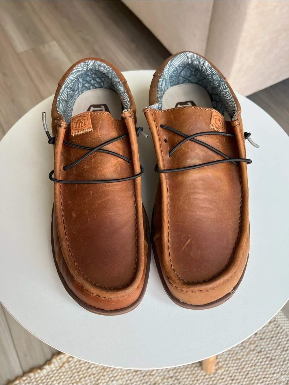 Hey Dude Men’s Leather Wally Slip On